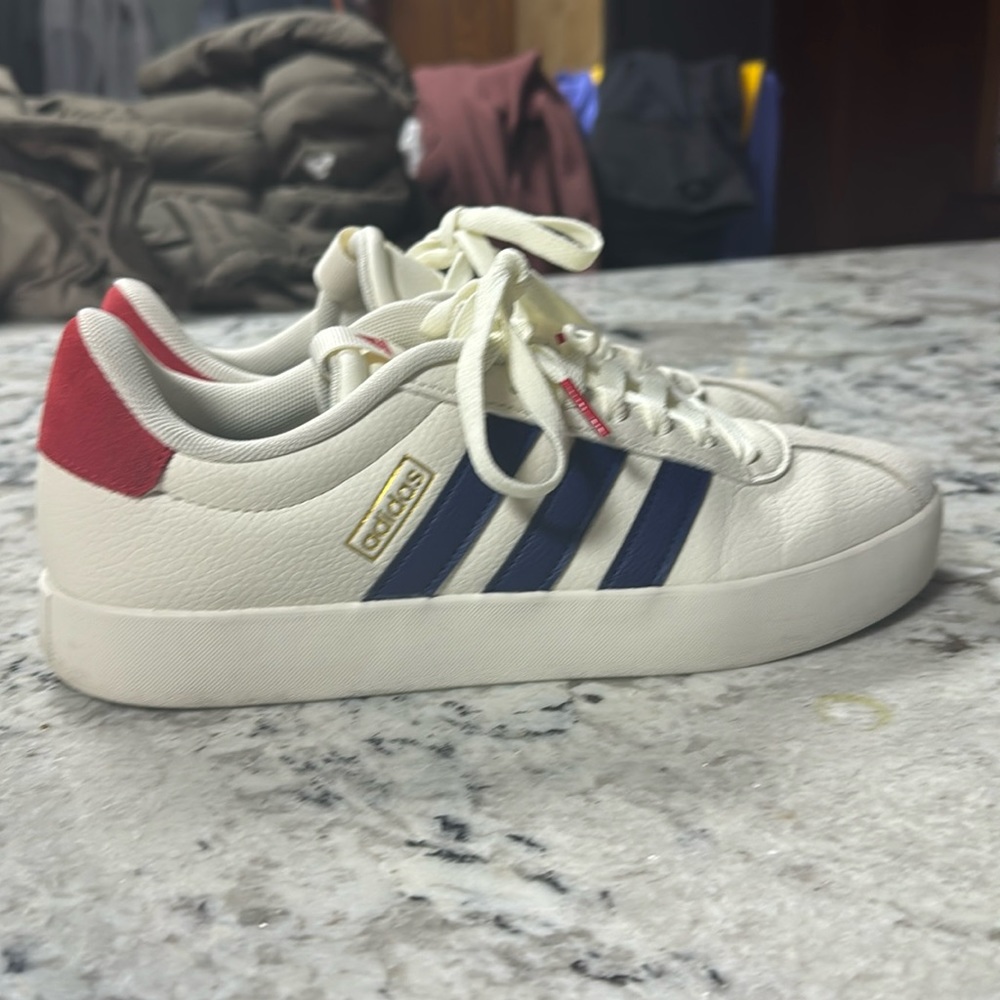 Adidas Women's Athletic Shoes - White, Red, and Blue